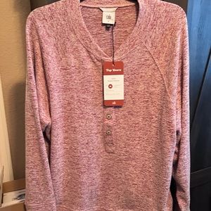 Cabi brand Henley Pullover soft sweater. Runs a little big. Stretchy.